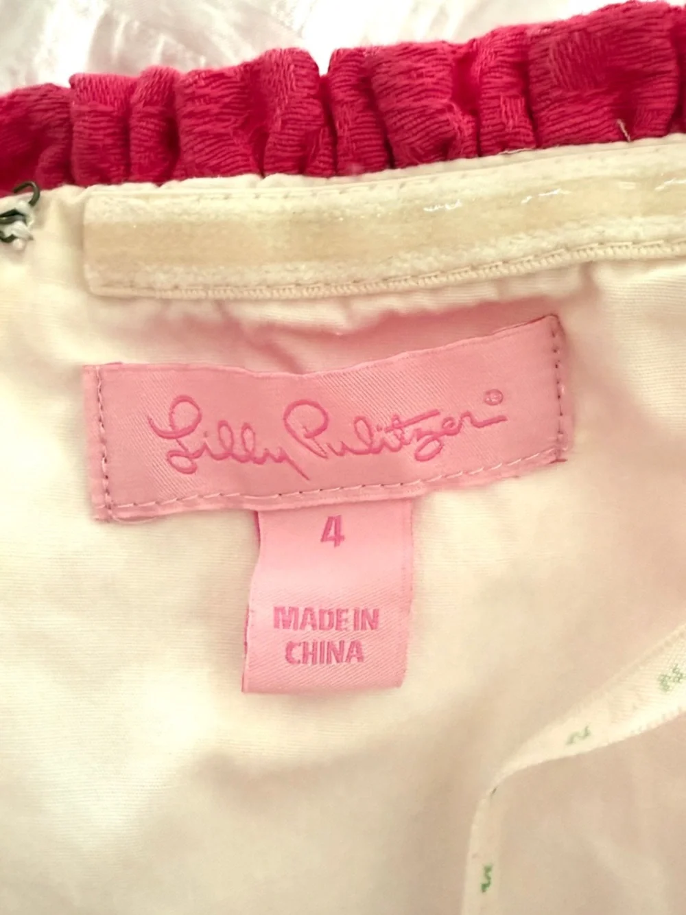 Lilly Pulitzer Pink Strapless Fit Flare Dress Size 4 Textured Pleated Lined - Picture 7 of 14